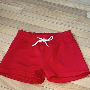 size xs red comfy shorts